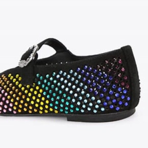 Kurt Geiger London $145 Mayfair Ballet Flat Black Combination Sz 8.5 NIB! - Picture 5 of 5